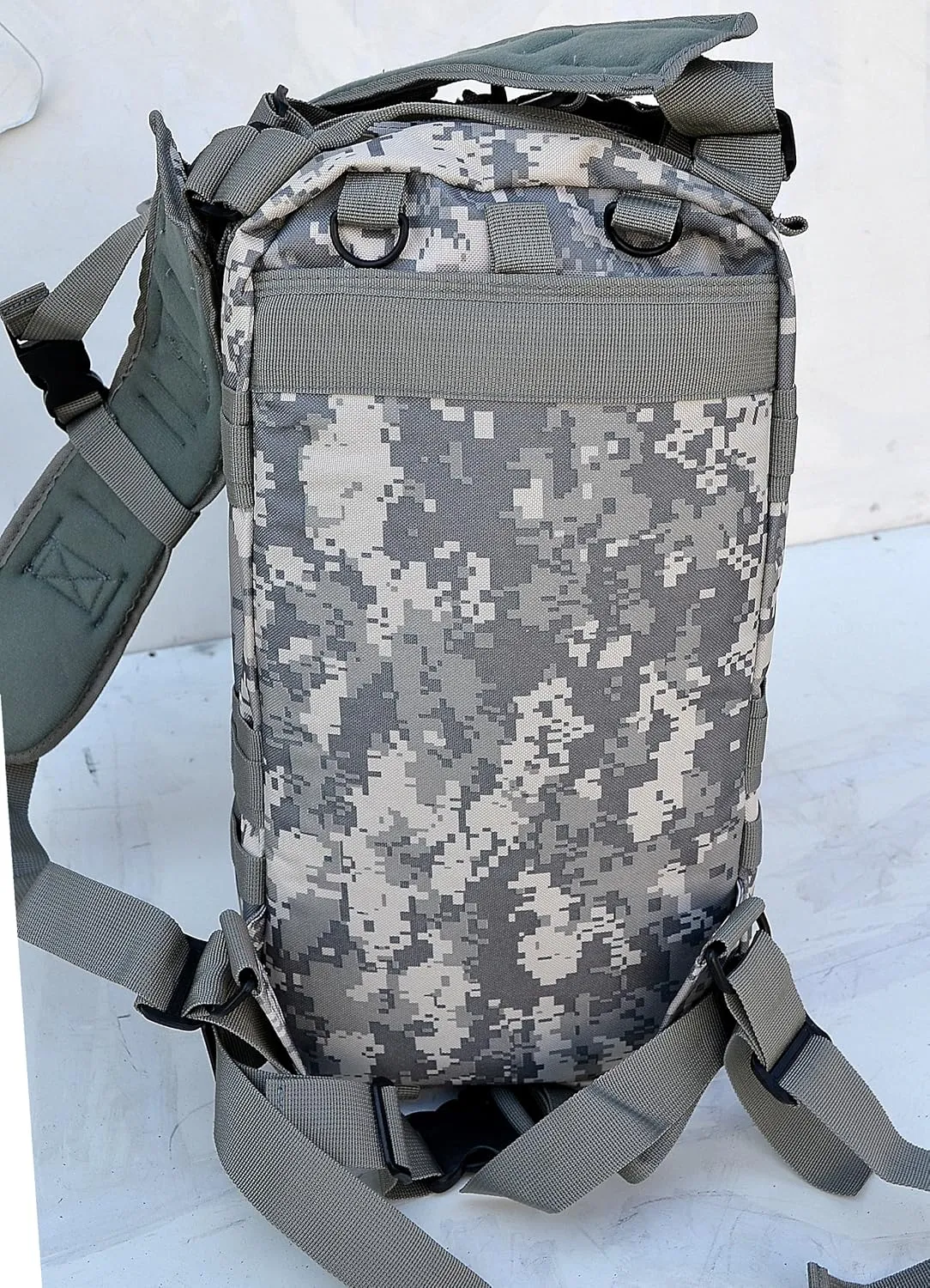 Tactical Assault Pack - Combat Rucksack - 17" Military MOLLE Backpack 27L - Digital Camo (ACU)