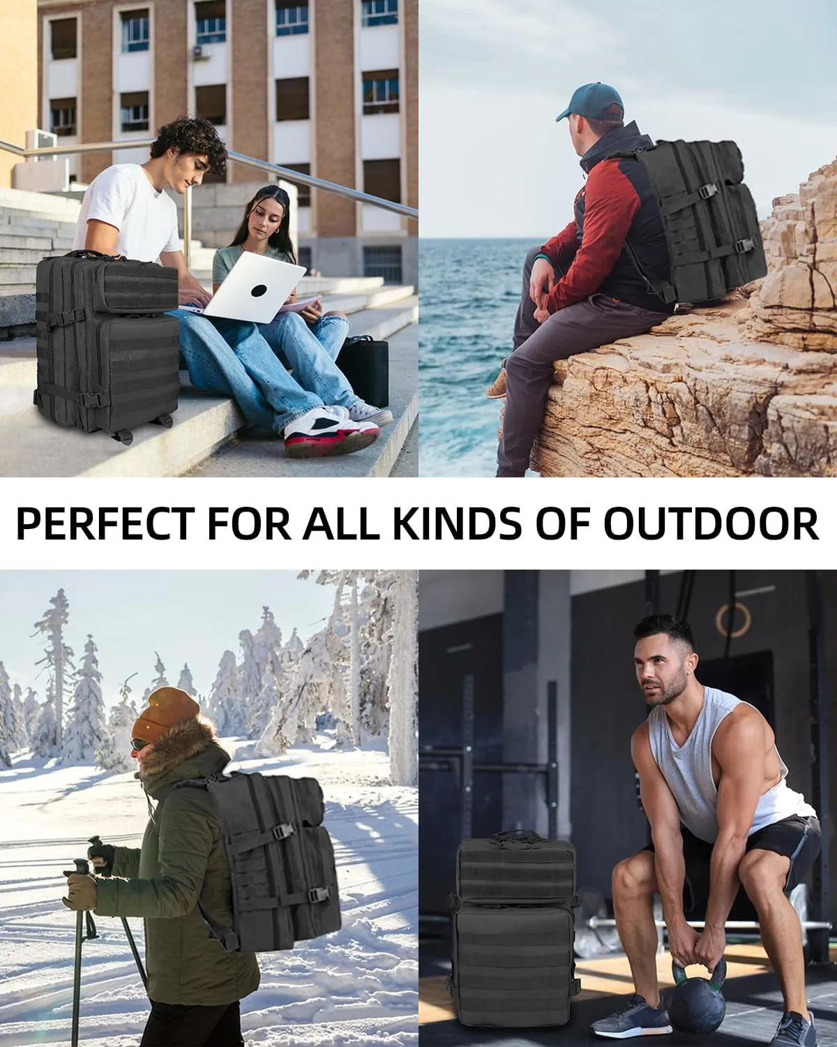 Tactical Backpack - 25L Small Military Tactical Backpack For Men Molle Daypack 3 Day Bug Out Bag Hiking Rucksack With Bottle Holder 25L Small Black Backpacks