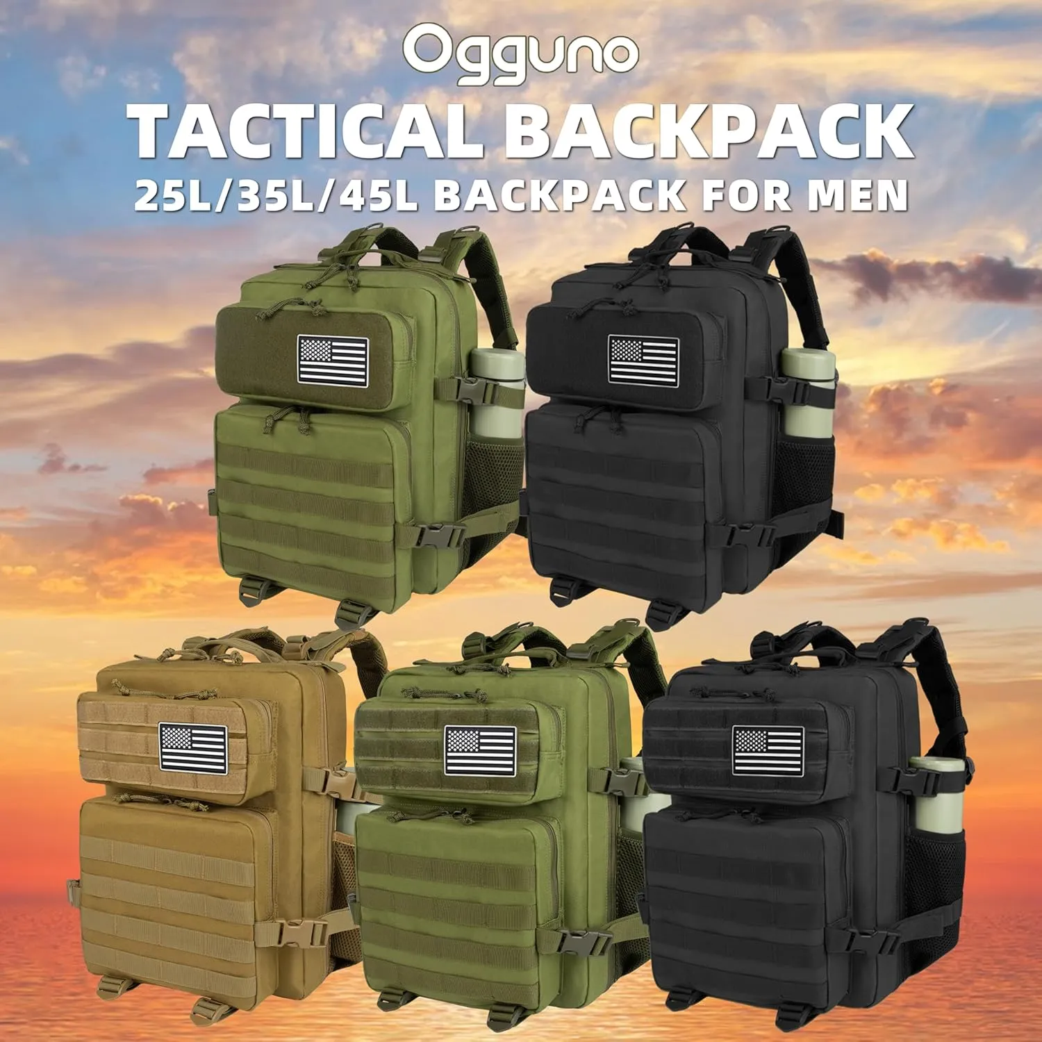 Tactical Backpack - 25L Small Military Tactical Backpack For Men Molle Daypack 3 Day Bug Out Bag Hiking Rucksack With Bottle Holder 25L Small Black Backpacks