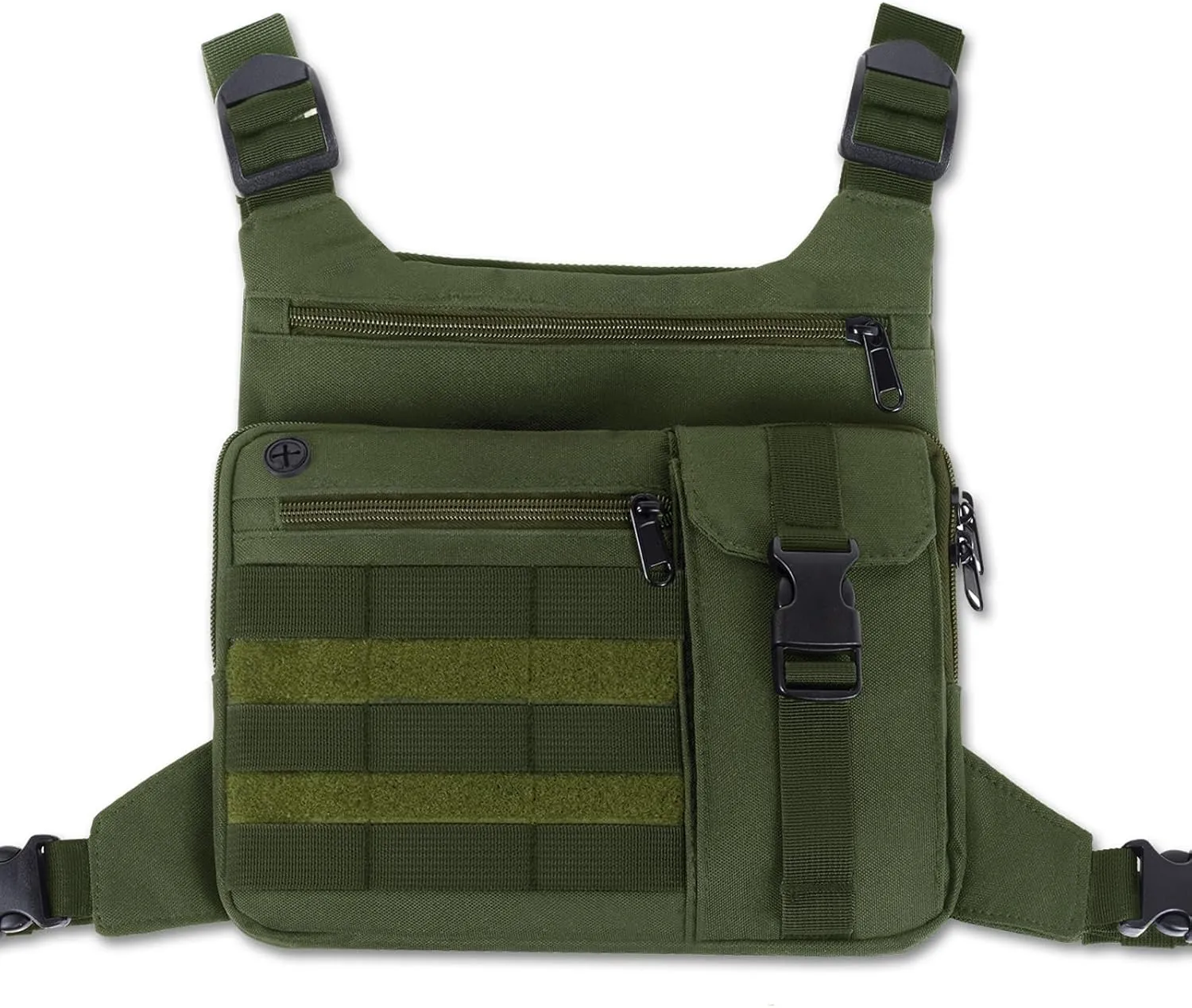 Tactical Chest Bag Lightweight Running Chest Pack, Water Resistant Running Vest Pack with Phone Holder Running Backpack for Men Women