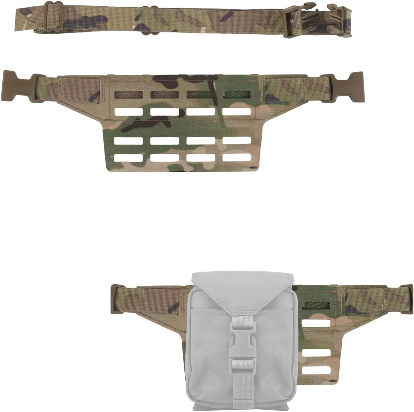 Tactical Fanny Pack Adapter Panel Waist Belt Extension Platform for Molle Pouches Magazine Pouch