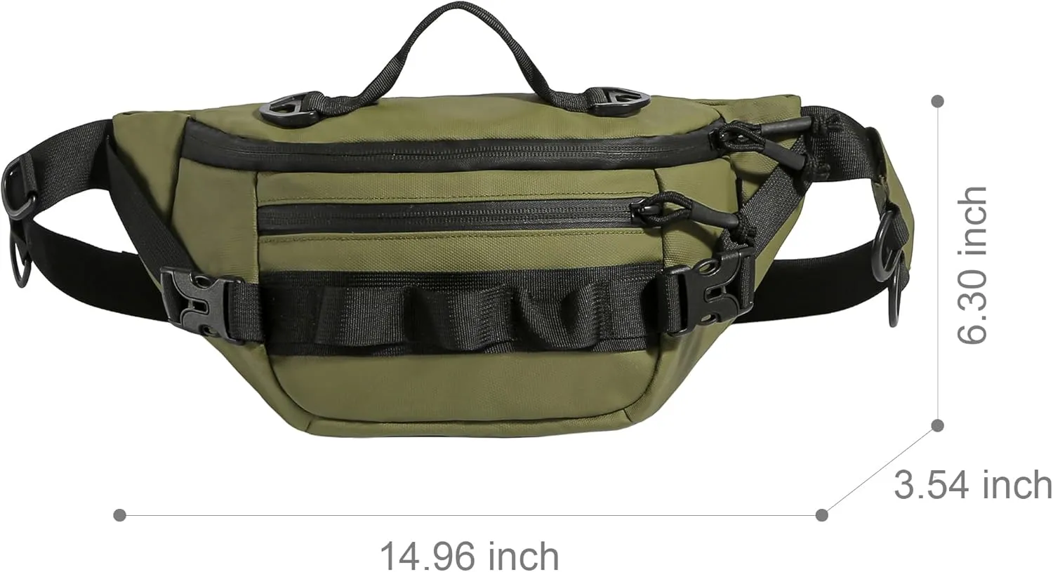 Tactical Fanny Pack for Men Women Military Waist Bag Molle Utility Hip Belt Pouch Crossbody Bags Bumbag for Cycling Hiking Walking Fishing Army Green