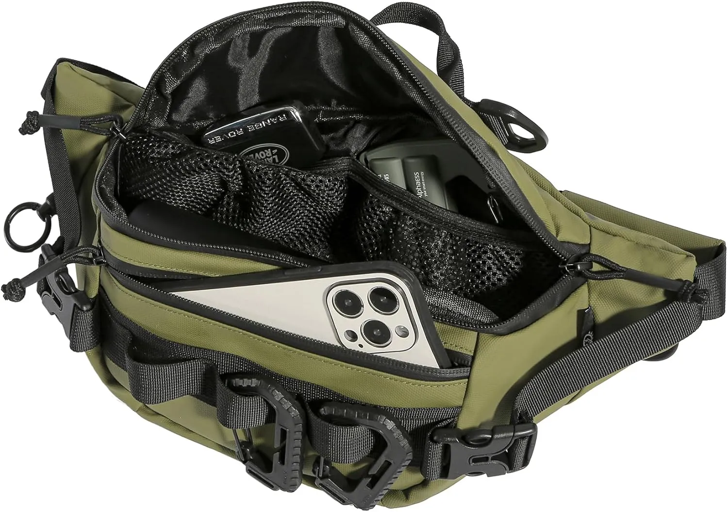 Tactical Fanny Pack for Men Women Military Waist Bag Molle Utility Hip Belt Pouch Crossbody Bags Bumbag for Cycling Hiking Walking Fishing Army Green