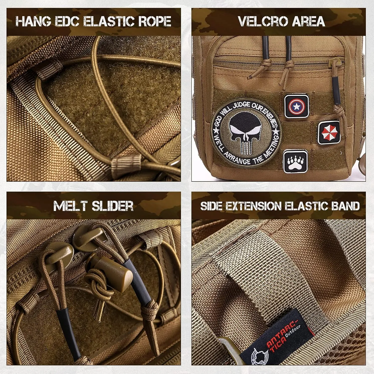 Tactical Sling Bag Pack Military Rover Shoulder Bag Molle Assault Range Bag Backpack 1050D