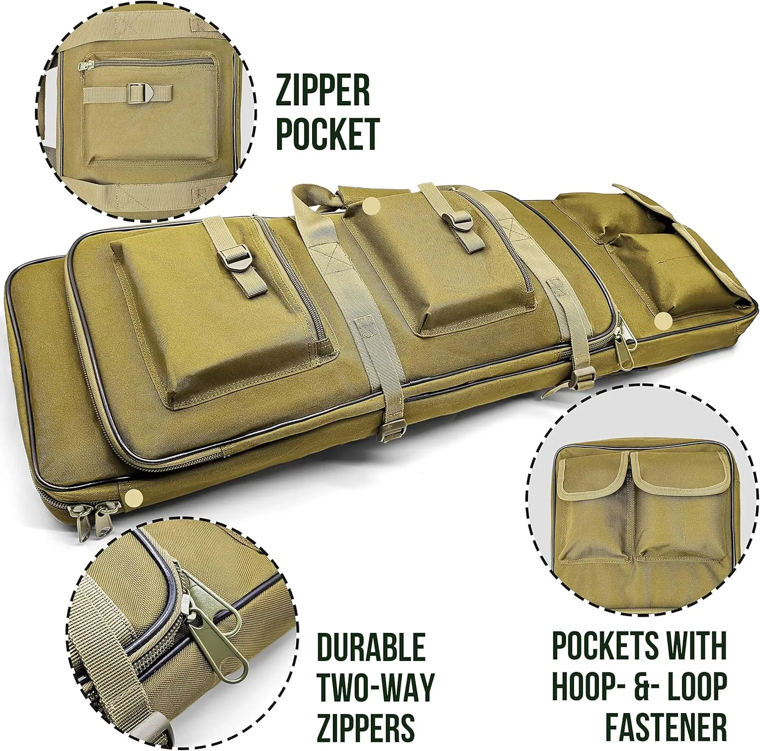 TaktZeit Tactical Rifle Case Outdoor Soft Rifle Bag for Hunting Fishing Gun Case with Adjustable Shoulder Strap