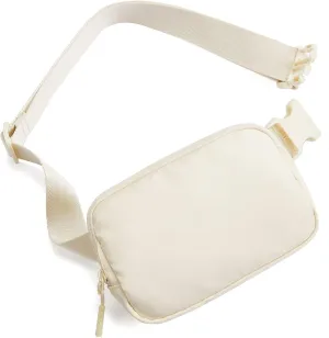 Telena Belt Bag for Women Men Fashionable Crossbody Fanny Pack for Women Waist Bag with Adjustable Strap Beige