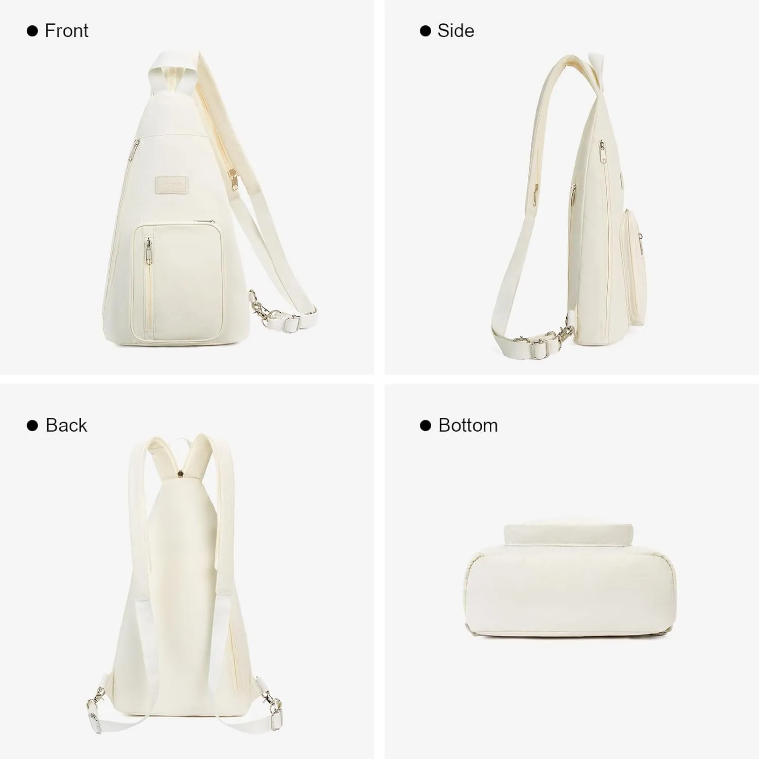 Telena Sling Bag Crossbody Backpack for Women Men 2 in 1 Lightweight Chest Bag Casual Daypack Backpacks for Travel Hiking Beige