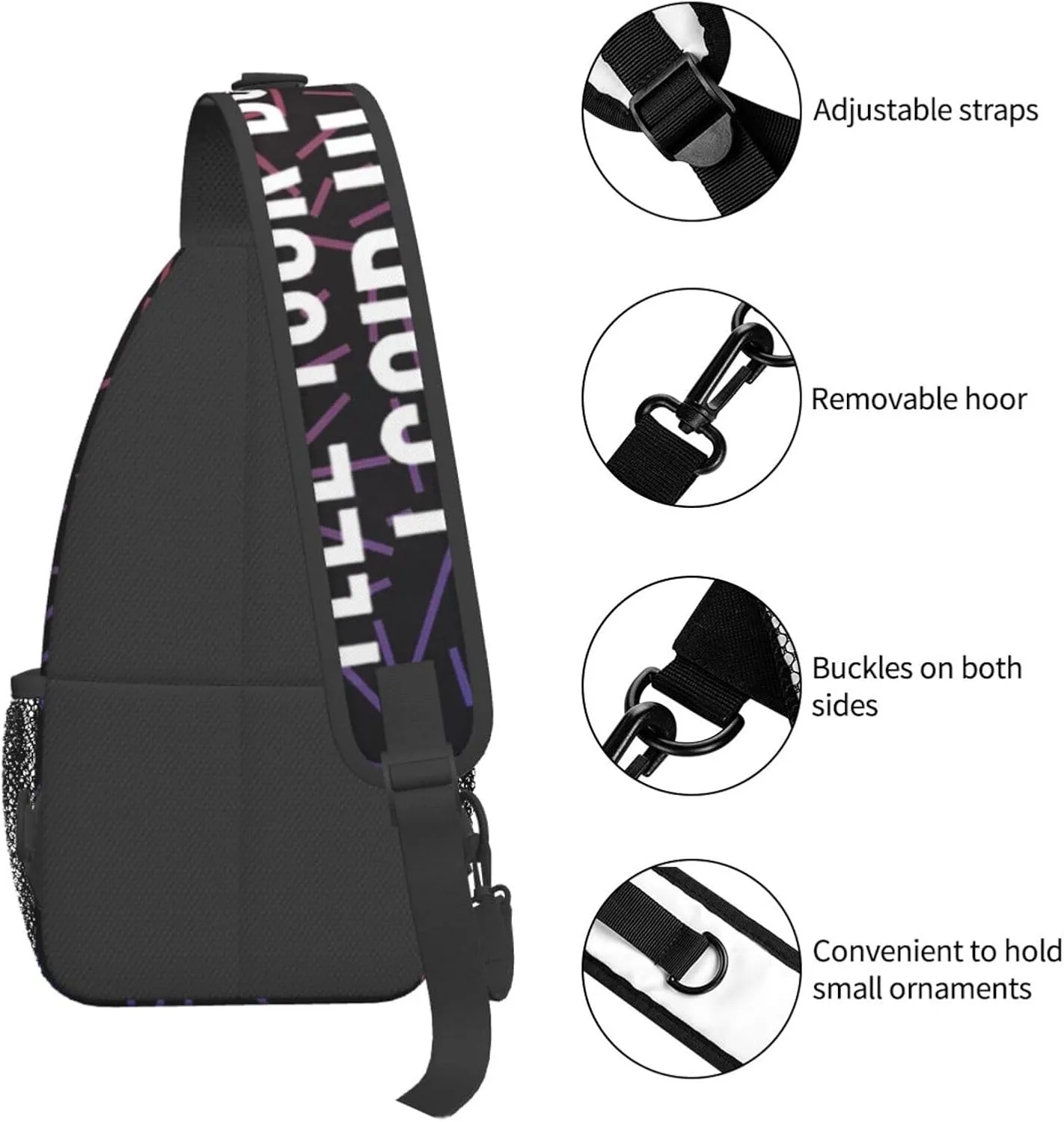 Tell You Dog I Say Hi Small Crossbody Backpack Sling Bag For Men Women Mini One Shoulder Chest Bags Gym Sport Travel Hiking Daypack