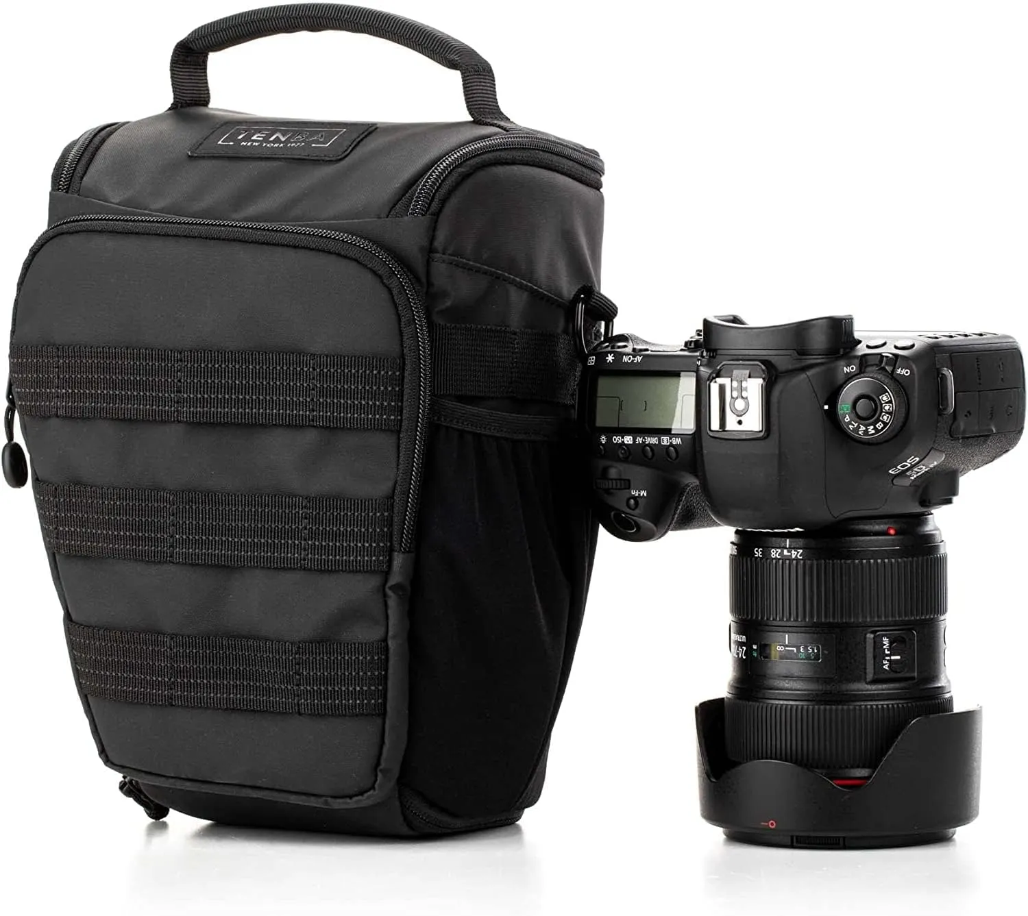 Tenba Axis v2 4L Top Loader Camera Bag for DSLR or Mirrorless Camera with Attached 24-70mm (or 70-200mm 2.8 When Bag is expanded) – Black (637-750)