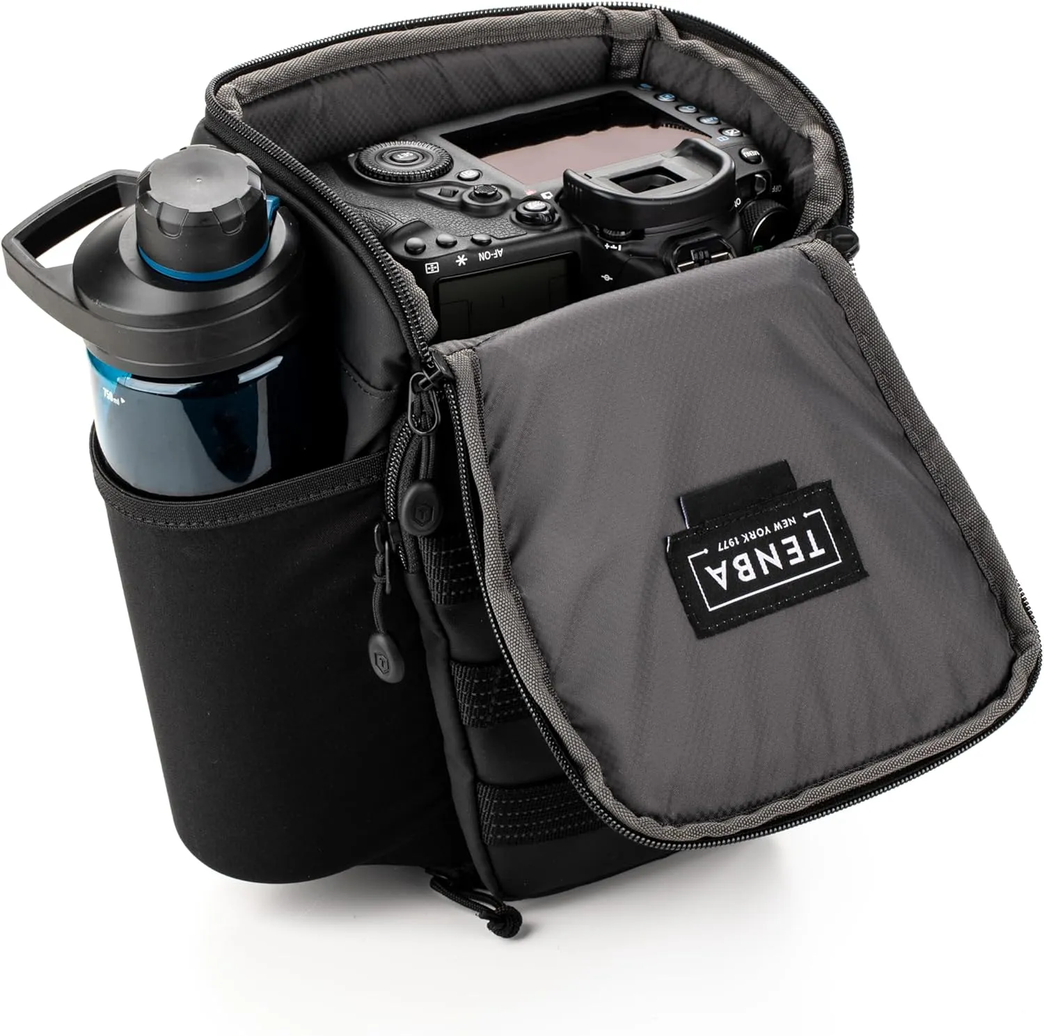 Tenba Axis v2 4L Top Loader Camera Bag for DSLR or Mirrorless Camera with Attached 24-70mm (or 70-200mm 2.8 When Bag is expanded) – Black (637-750)