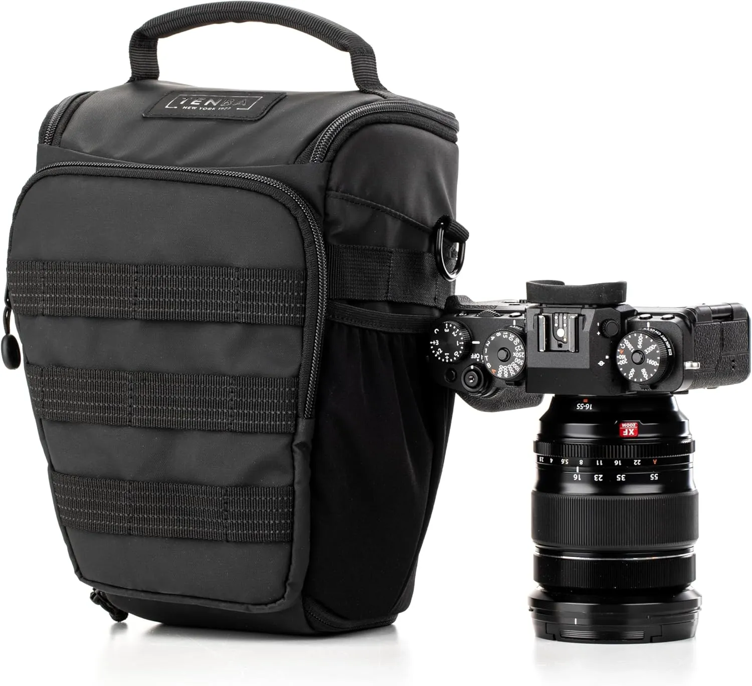 Tenba Axis v2 4L Top Loader Camera Bag for DSLR or Mirrorless Camera with Attached 24-70mm (or 70-200mm 2.8 When Bag is expanded) – Black (637-750)