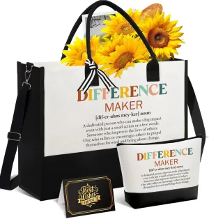 Thank You Gifts for Women, Employee Appreciation Gift, Appreciation Gratitude Unique Ideas Box for Women, Teacher, Nurse, Coworker, Boss Lady, Employee w/Tote Bag Makeup Bag