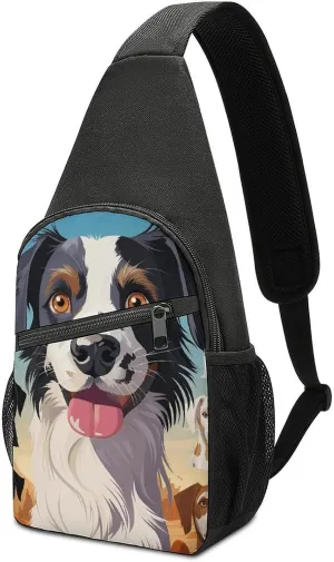 The Dog Breed Sling Bag Travel Sling Backpack Man Purse for Men Hiking Crossbody Bags Chest Bag Shoulder Chest Pack