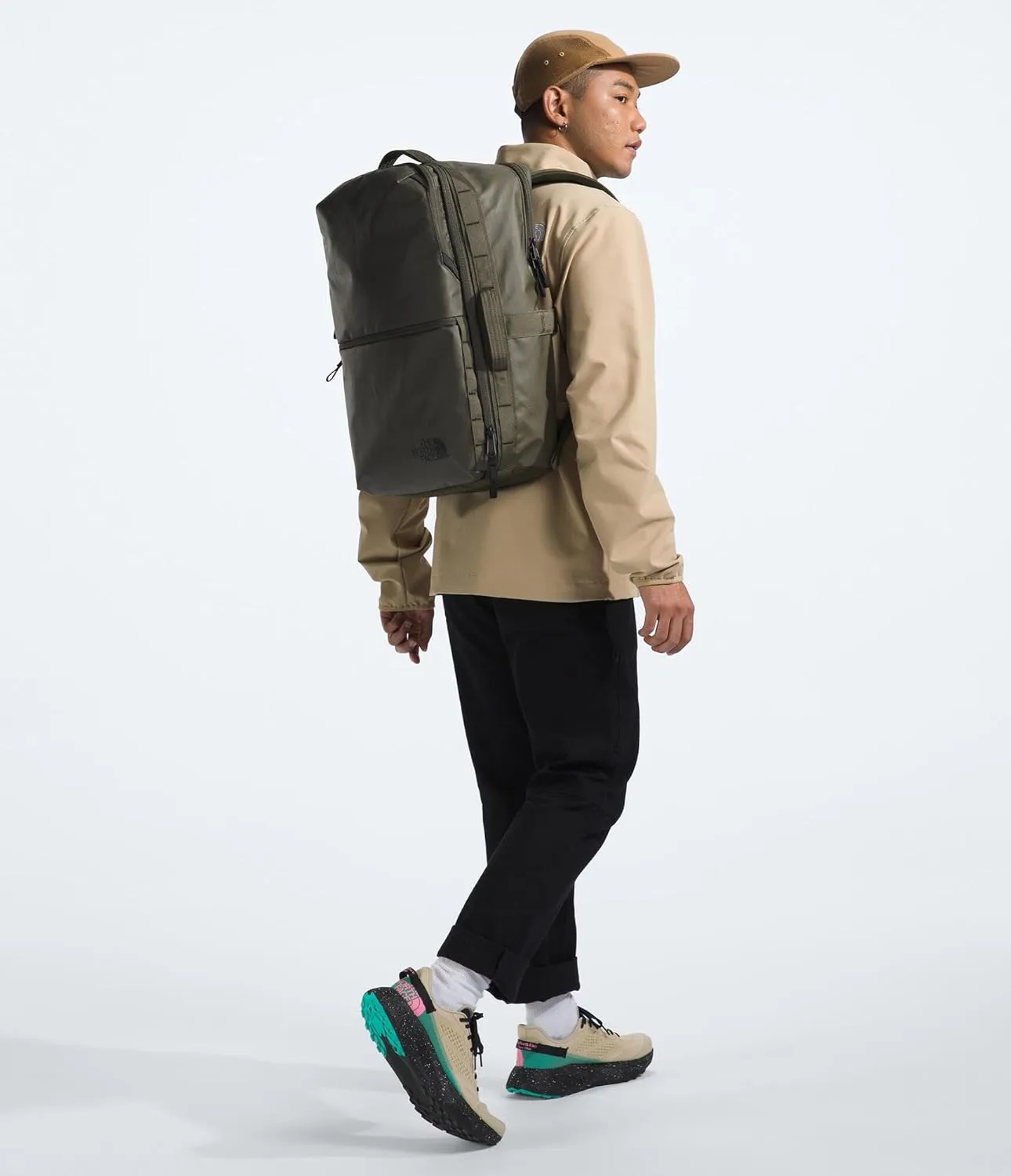 THE NORTH FACE Base Camp Voyager Travel Pack - PFAS Free, New Taupe Green/TNF Black-NPF, One Size