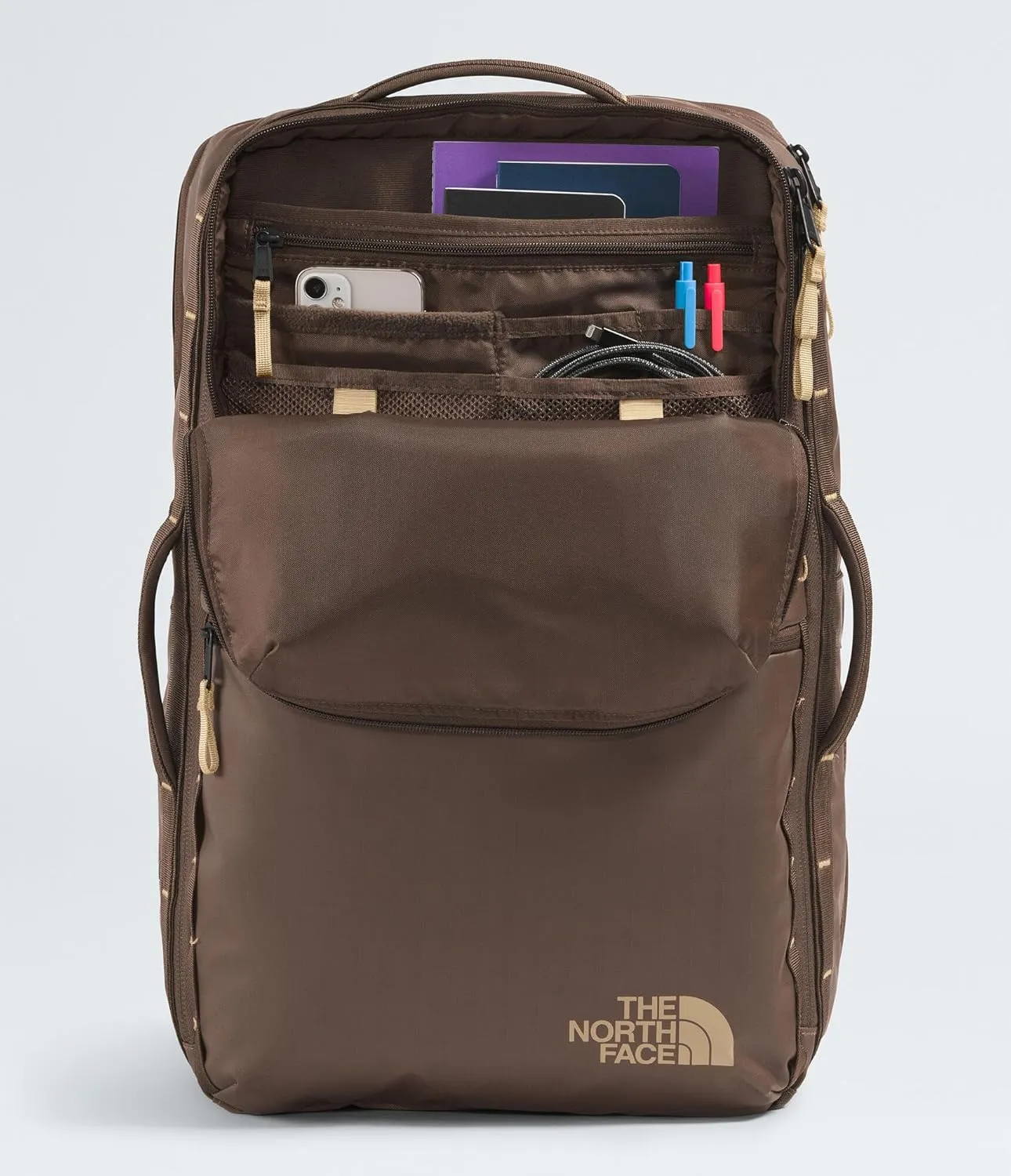 THE NORTH FACE Base Camp Voyager Travel Pack - PFAS Free, Smokey Brown/Khaki Stone, One Size