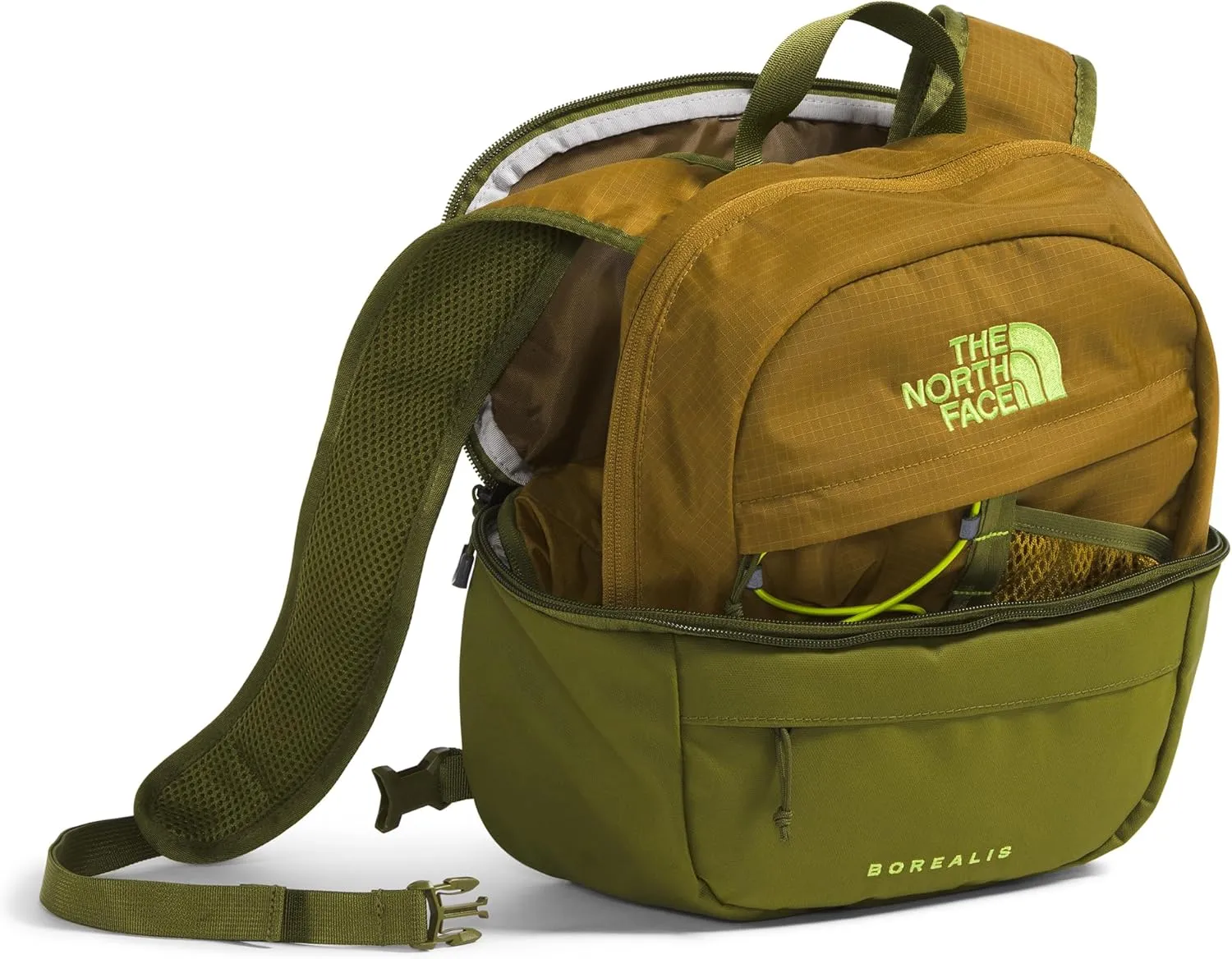 THE NORTH FACE Borealis Convertible Pack, Forest Olive/Moss Green, One Size