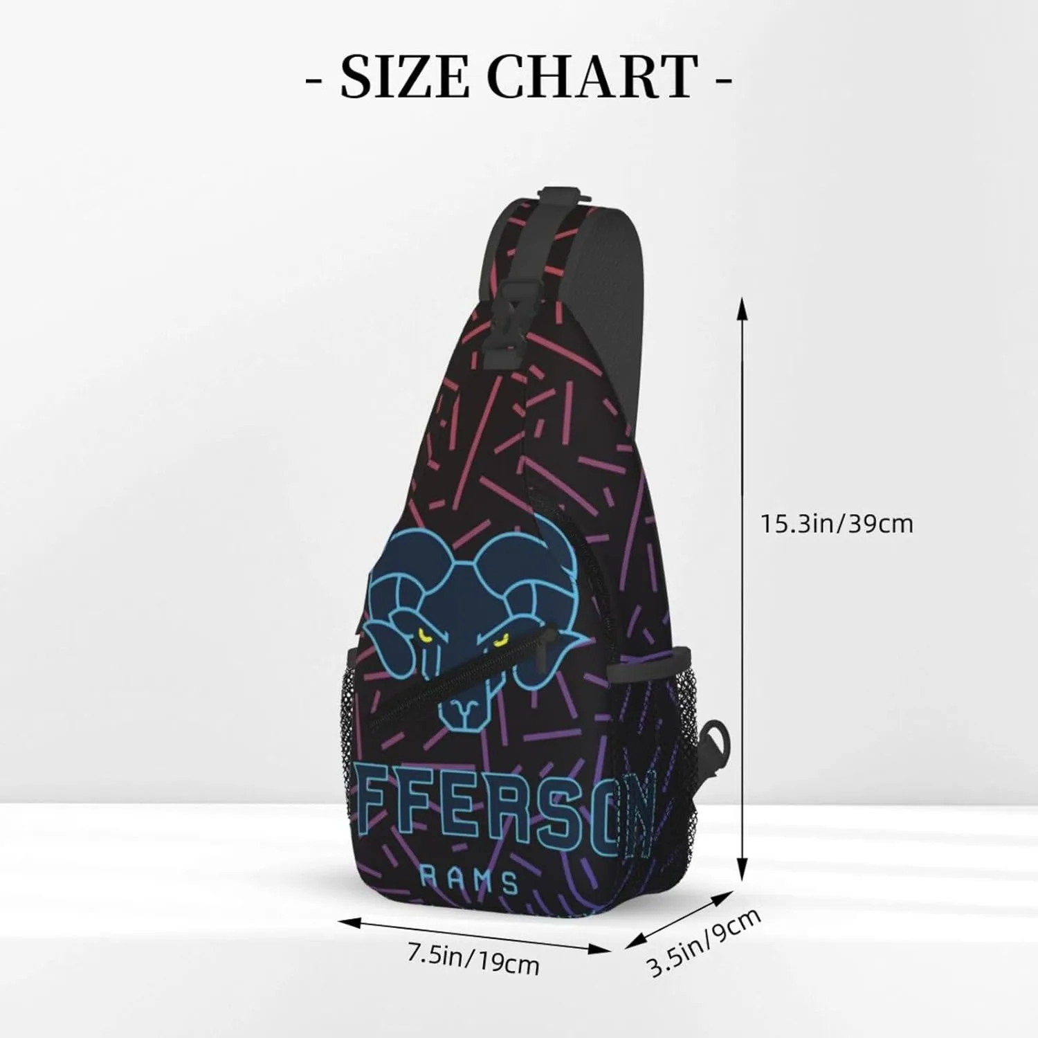 Thomas Jefferson University Logo Small Crossbody Backpack Sling Bag For Men Women Mini One Shoulder Chest Bags Gym Sport Travel Hiking Daypack