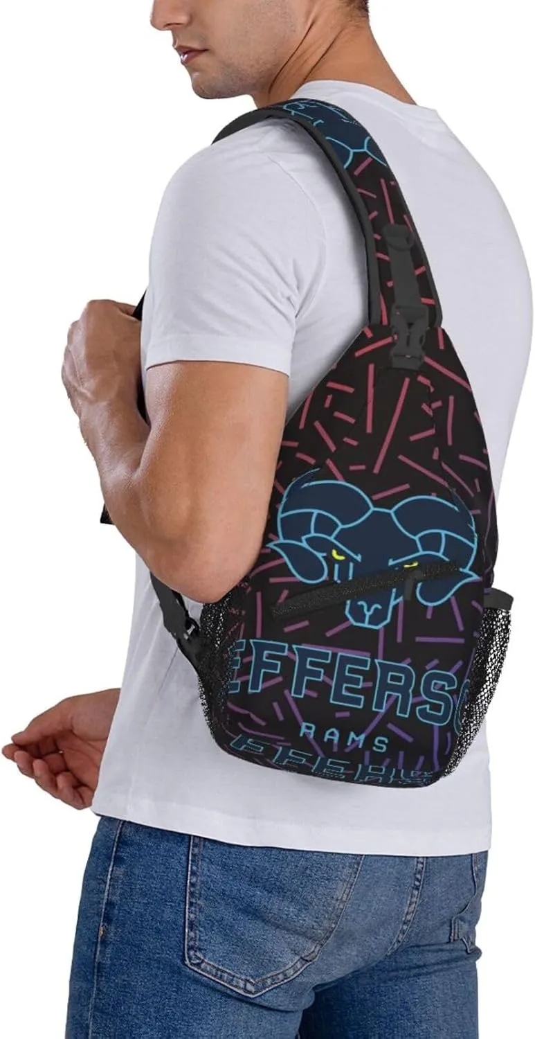 Thomas Jefferson University Logo Small Crossbody Backpack Sling Bag For Men Women Mini One Shoulder Chest Bags Gym Sport Travel Hiking Daypack