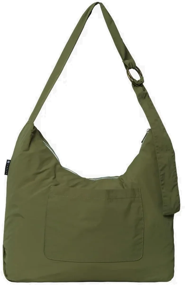Thread Wallets Mini Slouchy Bag for Women - Crescent Sling Purse with Adjustable Strap & Zip Pocket, Unstructured & Foldable