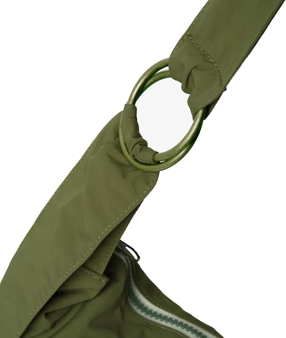 Thread Wallets Mini Slouchy Bag for Women - Crescent Sling Purse with Adjustable Strap & Zip Pocket, Unstructured & Foldable