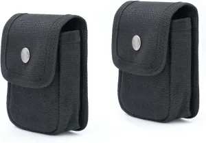 Tintirs 2 Pack EDC Belt Pouches for Men Women, Compact Holster Pouches Waist Bags with Belt Loop for Fishing, Hiking, Camping, Durable Snap Closure, Premium Waxed Canvas