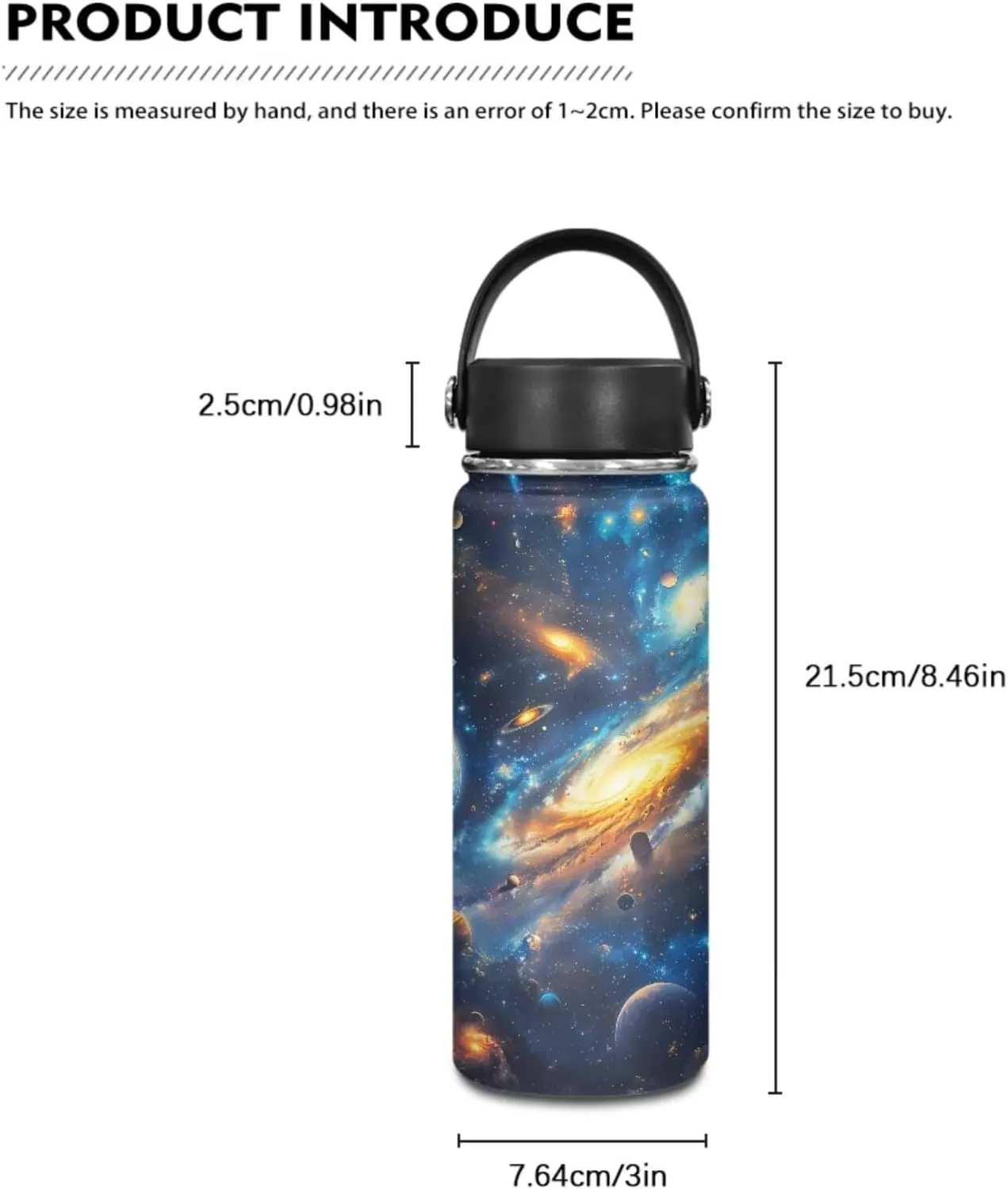 TODIYADDU Galaxy Planet Backpack for Girls Kids Bookbag with Lunch Box Water Bottle Pouch, and Insulated Water Bottle Boys 4 PCS Lightweight Elementary Middle School Bag for 5th Grade Kids