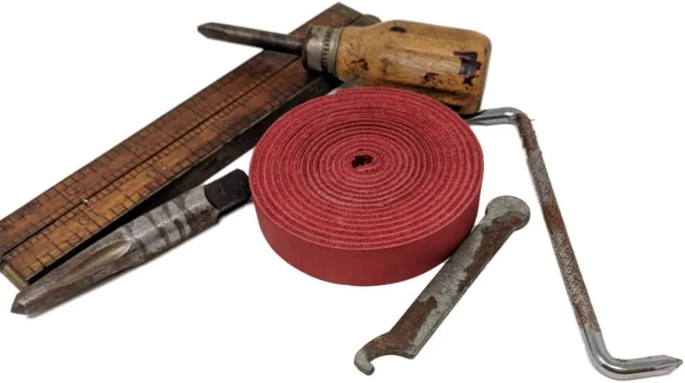 TOFL Genuine Top-Grain Leather Strap | 72 Inches Long | 5/8 Inch Wide | 1/16 Inch Thick (4-5 oz) | 1 Leather Strip for DIY Arts & Craft Projects, Clothing, Jewelry, Wrapping | Red