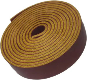 TOFL Genuine Top-Grain Leather Strap 72 Inches Long 7/8 Inch Wide 1/8 Inch Thick (7-8 oz) Burgundy