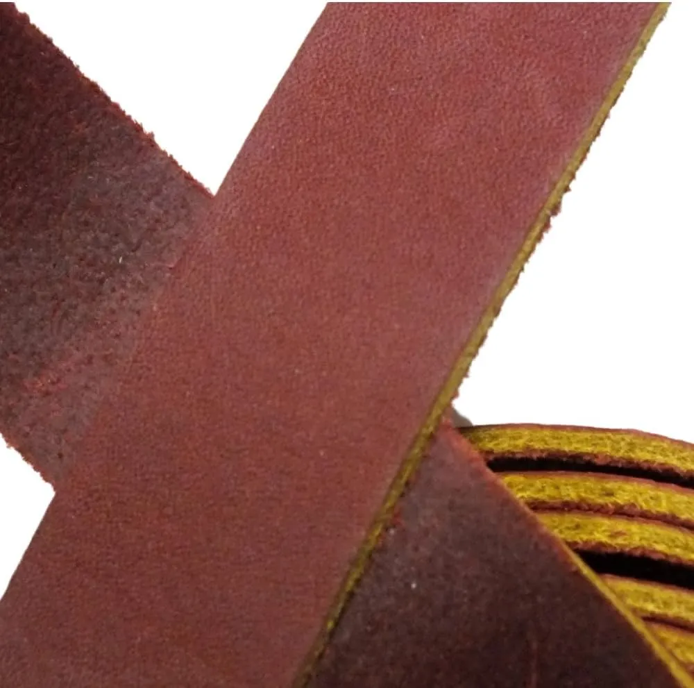 TOFL Genuine Top-Grain Leather Strap 72 Inches Long 7/8 Inch Wide 1/8 Inch Thick (7-8 oz) Burgundy