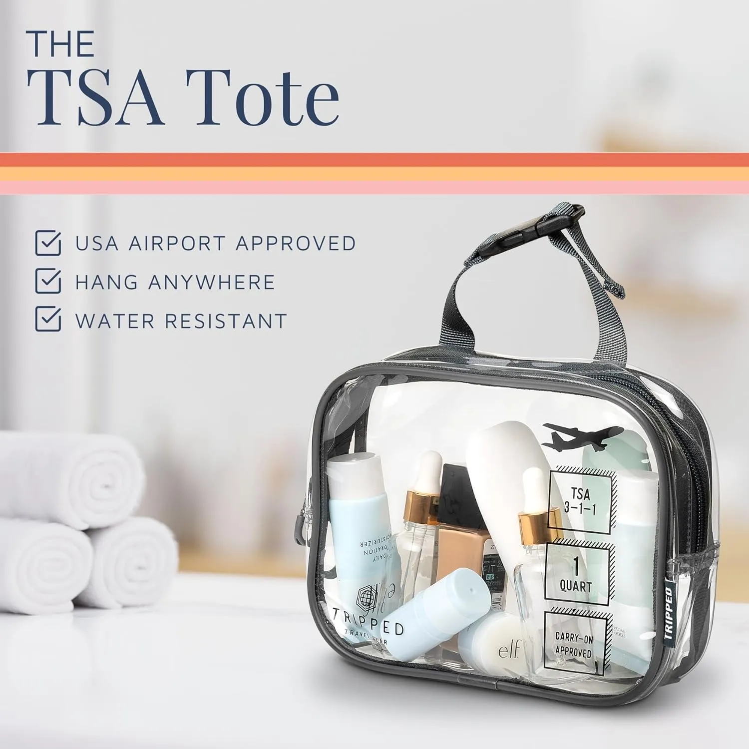 Toiletry Bag Kit Set: Hanging Travel Toiletry Bag   311 TSA Cosmetic Liquid Bag   Ultralight Accessory Organizer Pouch
