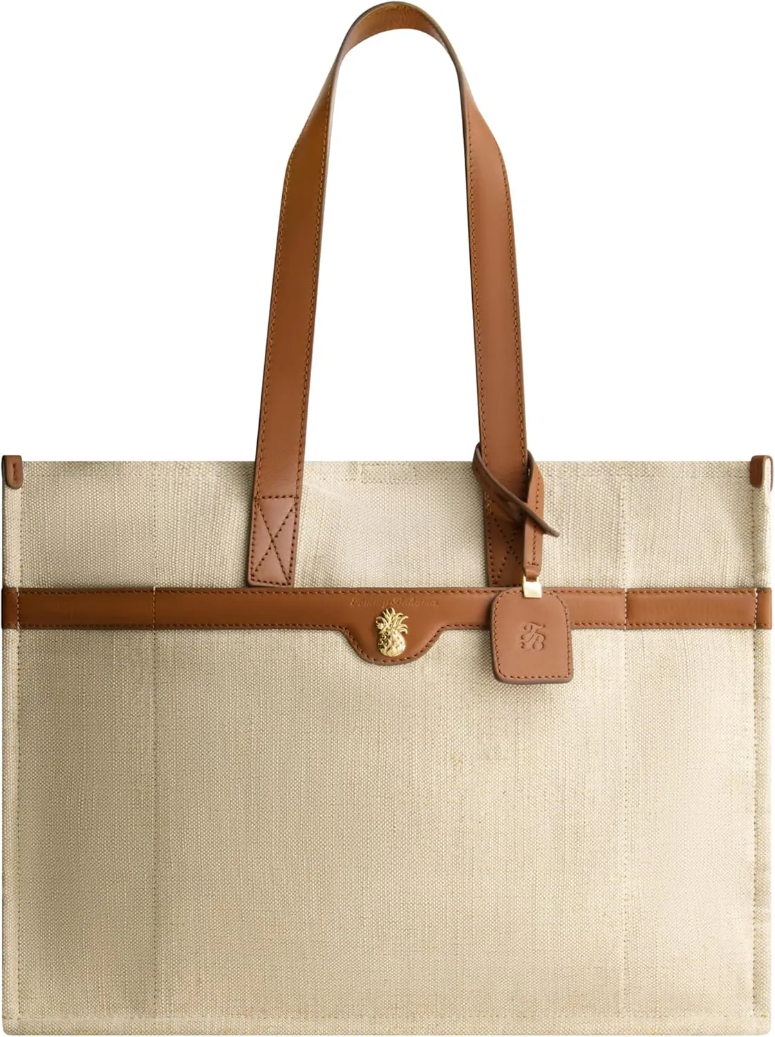 Tommy Bahama Tote, Women's Casual Everyday Shoulder Bag with Linen Design, Natural