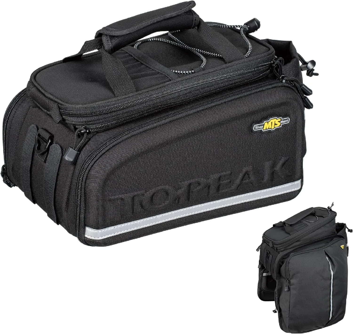 Topeak MTS TrunkBag DXP Rear Bicycle Bag with Expandable Panniers, Strap Mount