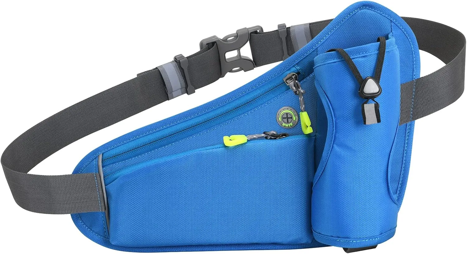 TopTie Fanny Pack with Water Bottle Holder, Reflective Strip Unisex Waist Bag for Running, Workout, Travel, Hiking (Without Bottle)