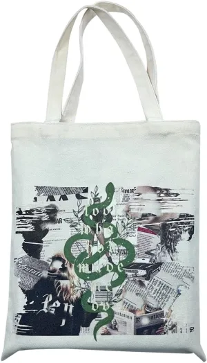 Tote Bag for Women, Canvas Tote Bag Aesthetic Shopping Shoulder Bag Grocery Bags Cute Reusable Tote Bag Music Fans Gifts(R)