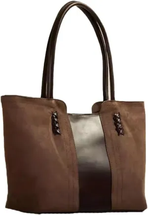 Tote Bag for Women Leather Shoulder Bag Stylish Handbags Retro Large Purse Work Travel 2024