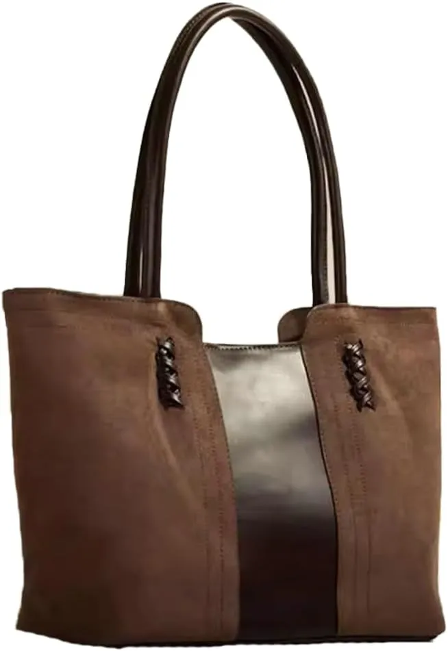 Tote Bag for Women Leather Shoulder Bag Stylish Handbags Retro Large Purse Work Travel 2024