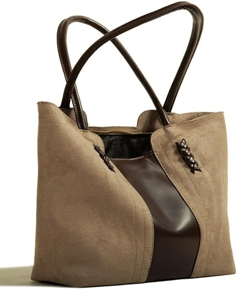 Tote Bag for Women Leather Shoulder Bag Stylish Handbags Retro Large Purse Work Travel 2024