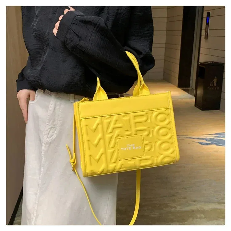Tote Handbag Women's New Solid Color Simple Commuter Bag High-end Single Shoulder Crossbody Bag for Women