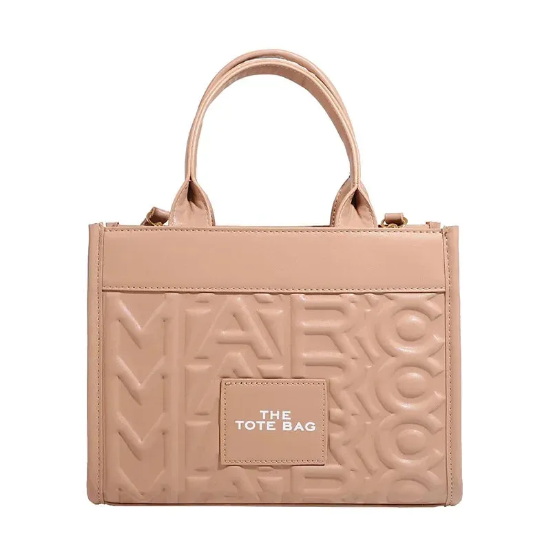 Tote Handbag Women's New Solid Color Simple Commuter Bag High-end Single Shoulder Crossbody Bag for Women