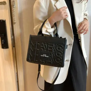 Tote Handbag Women's New Solid Color Simple Commuter Bag High-end Single Shoulder Crossbody Bag for Women