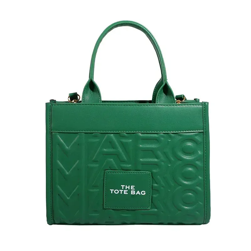 Tote Handbag Women's New Solid Color Simple Commuter Bag High-end Single Shoulder Crossbody Bag for Women