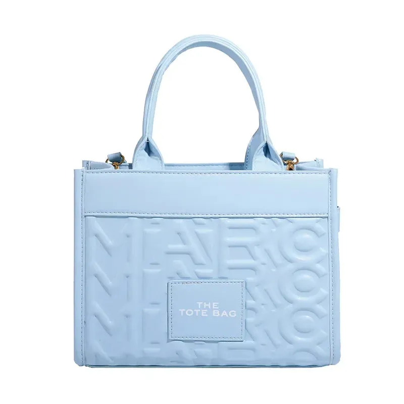Tote Handbag Women's New Solid Color Simple Commuter Bag High-end Single Shoulder Crossbody Bag for Women