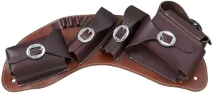 Tough 1 Silver Royal Leather Medicine Cantle Saddle Bag