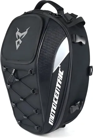 TR Motorcycle tail bag seat - Helmet Bag Tail Seat Motorcycle (Only Tail Bag, Black/Grey)