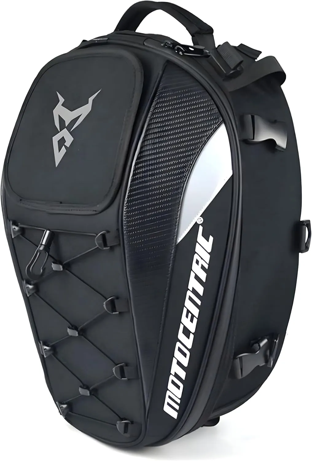 TR Motorcycle tail bag seat - Helmet Bag Tail Seat Motorcycle (Only Tail Bag, Black/Grey)