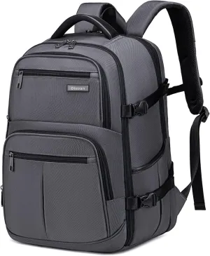 Travel Backpack for Men Women,45L Carry On Backpacks Flight Approved,Large Laptop Backpacks,Expandable Luggage Back pack Water Resistant Bookbag Daypack Fit 17 Inch