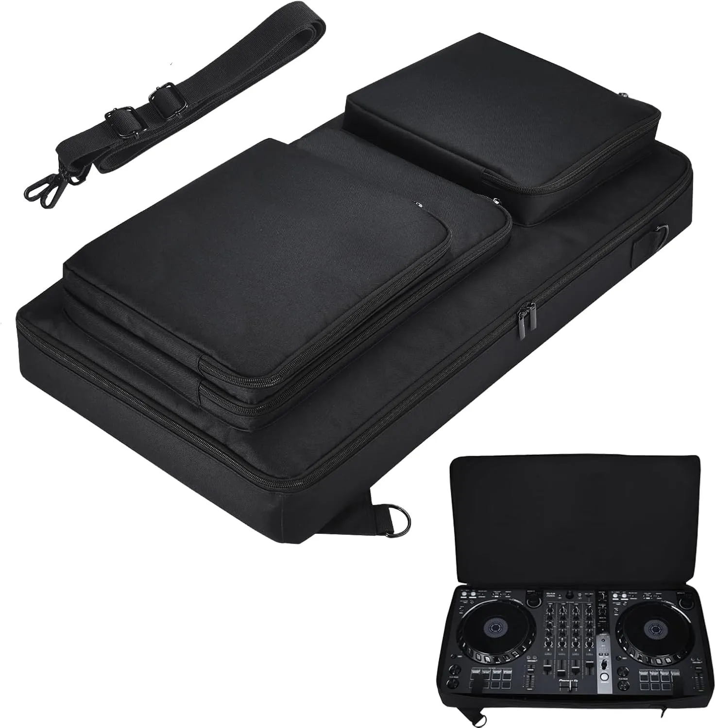 Travel Case for Pioneer DDJ-FLX6 SX SX2 SX3 DJ Controller Carrying Case Storage Box Lightweight Protector Bag with Shoulder Strap