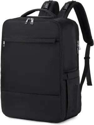 Travel Diaper Bag Backpack with Insulated Pockets, Stroller Straps, Unzip Completely, Personal Item Airline Approved