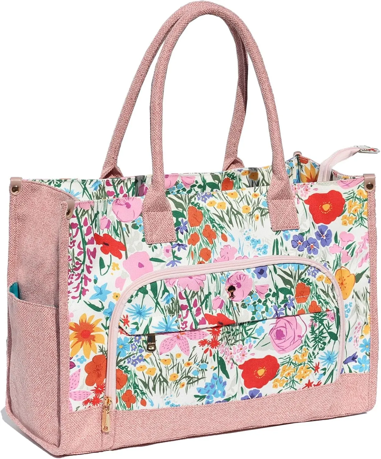 Travel Diaper Tote Bag, with 2 Insulated Pouches Utility Tote Travel Diaper Bag for Parenting & Work Nurse Teacher Use