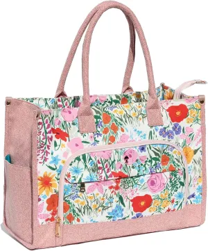 Travel Diaper Tote Bag, with 2 Insulated Pouches Utility Tote Travel Diaper Bag for Parenting & Work Nurse Teacher Use